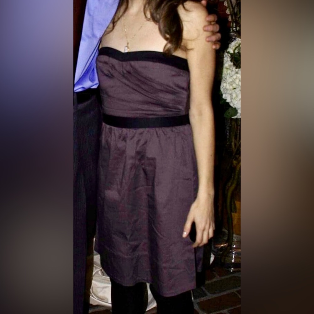 Simple strapless mini dress